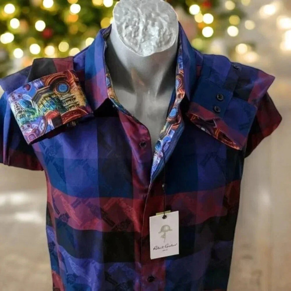 Robert Graham Men Shirt Size L LS Christmas Nutcracker Jacquard New - Picture 8 of 8